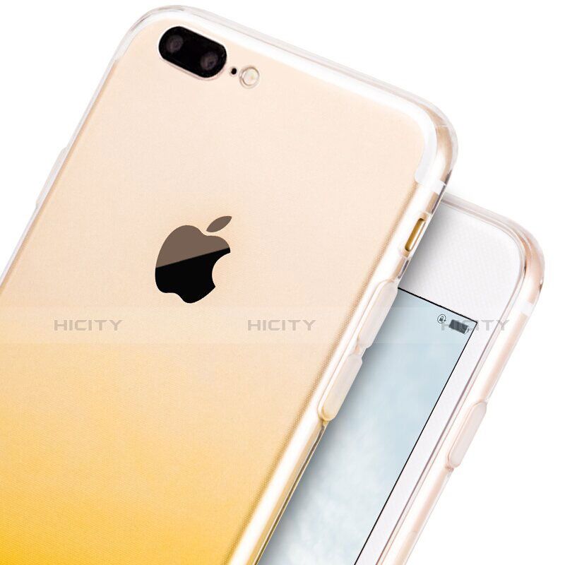 Coque Ultra Slim Transparente Souple Degrade G01 pour Apple iPhone 8 Plus Jaune Plus