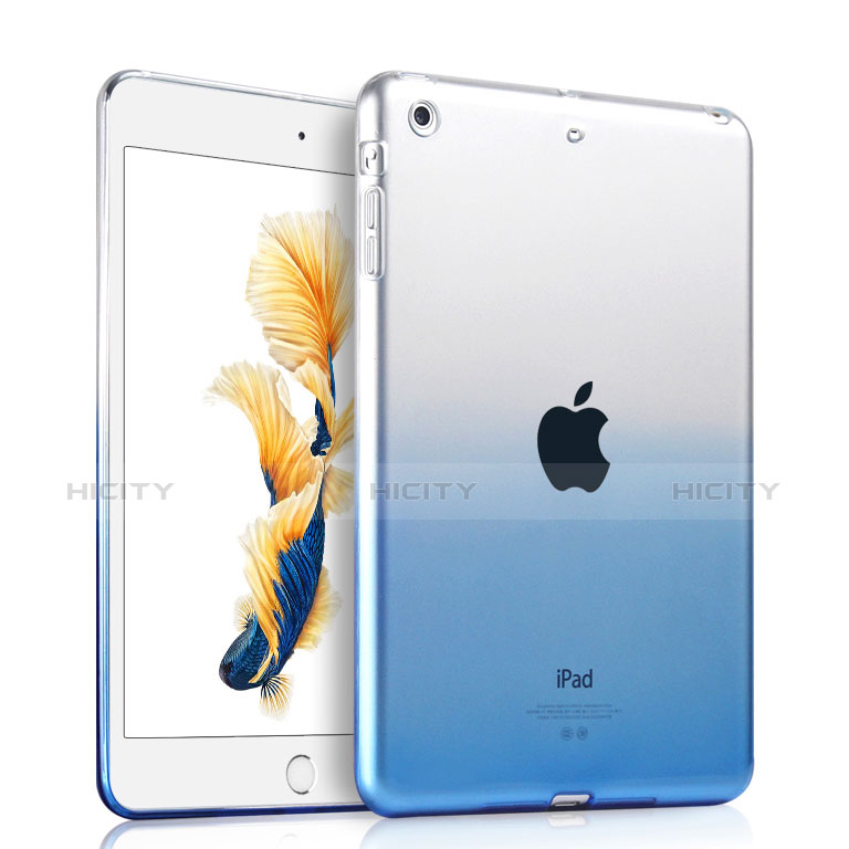 Coque Ultra Slim Transparente Souple Degrade pour Apple iPad Air Bleu Plus