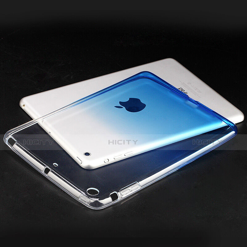 Coque Ultra Slim Transparente Souple Degrade pour Apple iPad Mini 2 Bleu Plus