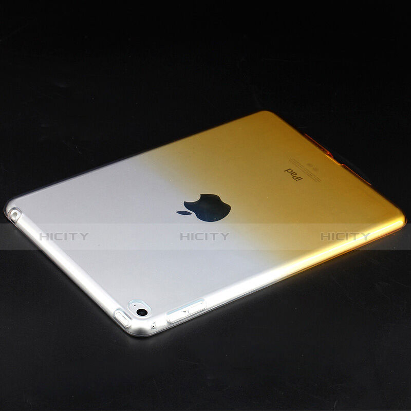 Coque Ultra Slim Transparente Souple Degrade pour Apple iPad Mini 4 Jaune Plus