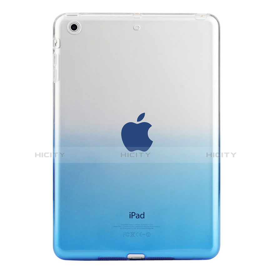 Coque Ultra Slim Transparente Souple Degrade pour Apple iPad Mini Bleu Plus