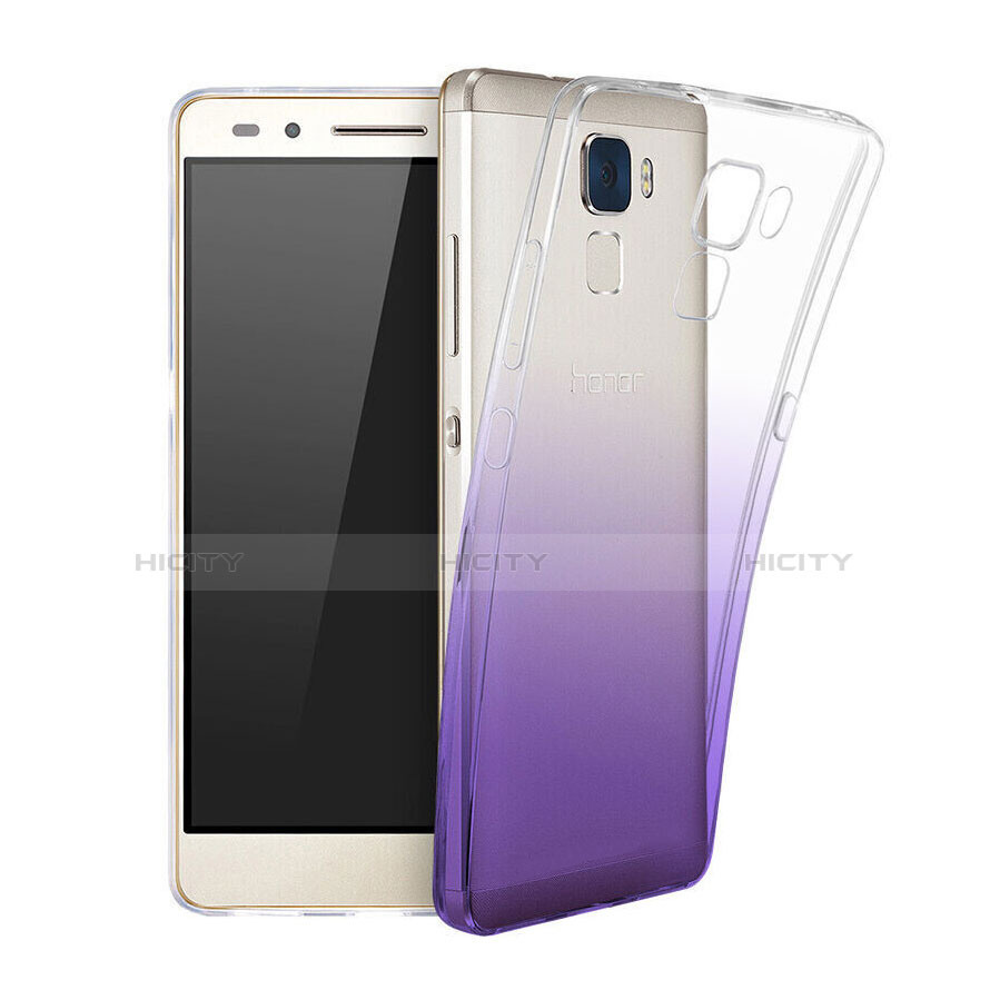 Coque Ultra Slim Transparente Souple Degrade pour Huawei Honor 5C Violet Plus