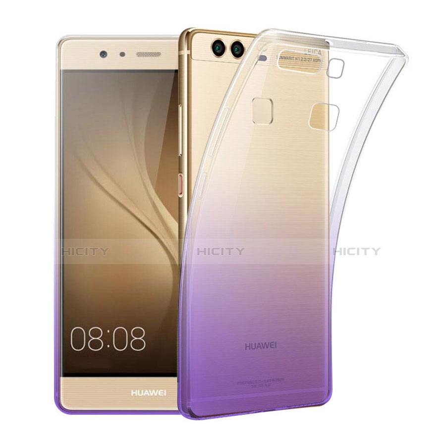 Coque Ultra Slim Transparente Souple Degrade pour Huawei P9 Violet Plus