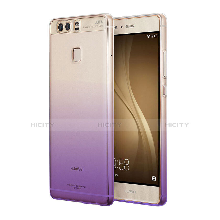 Coque Ultra Slim Transparente Souple Degrade pour Huawei P9 Violet Plus
