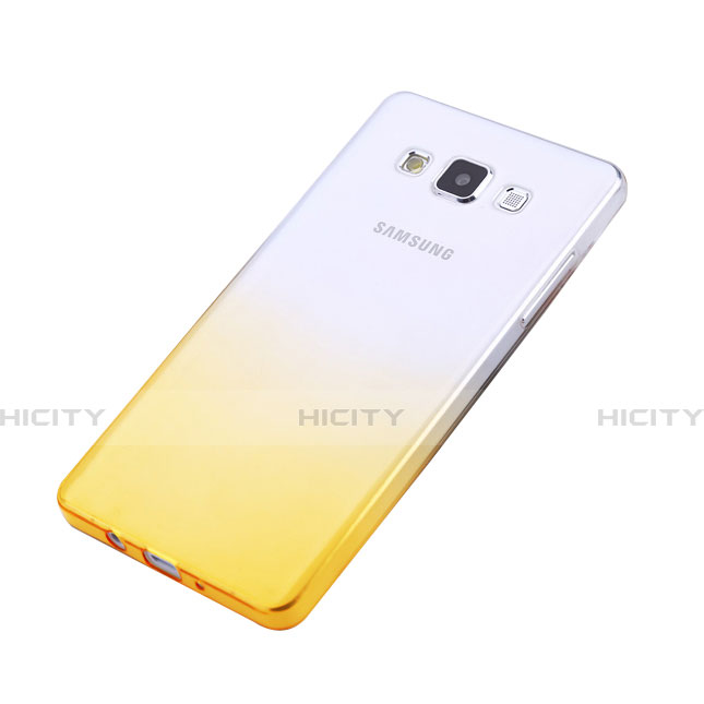 Coque Ultra Slim Transparente Souple Degrade pour Samsung Galaxy A5 Duos SM-500F Jaune Plus