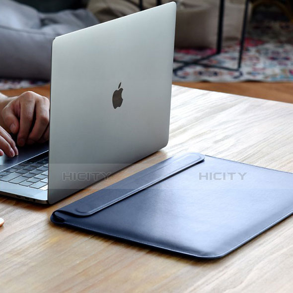 Double Pochette Housse Cuir L01 pour Apple MacBook Pro 13 pouces Plus