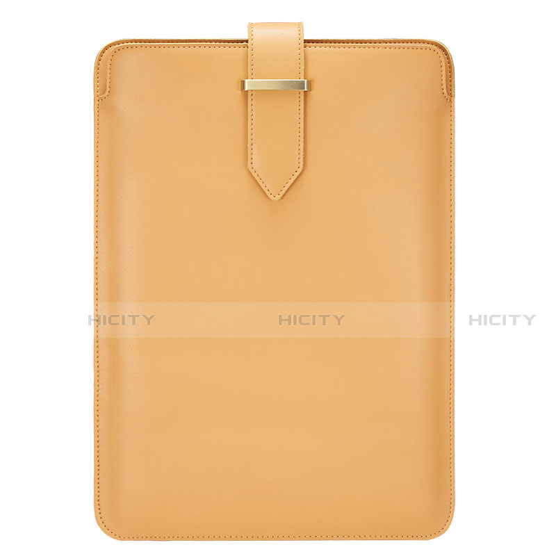 Double Pochette Housse Cuir L01 pour Huawei Honor MagicBook 14 Jaune Plus