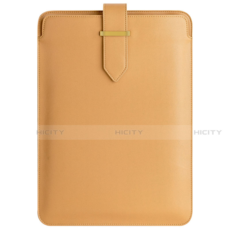Double Pochette Housse Cuir L04 pour Apple MacBook Pro 15 pouces Marron Plus