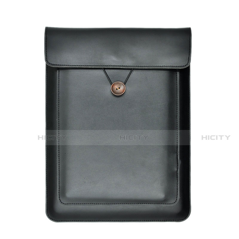 Double Pochette Housse Cuir L09 pour Apple MacBook 12 pouces Noir Plus
