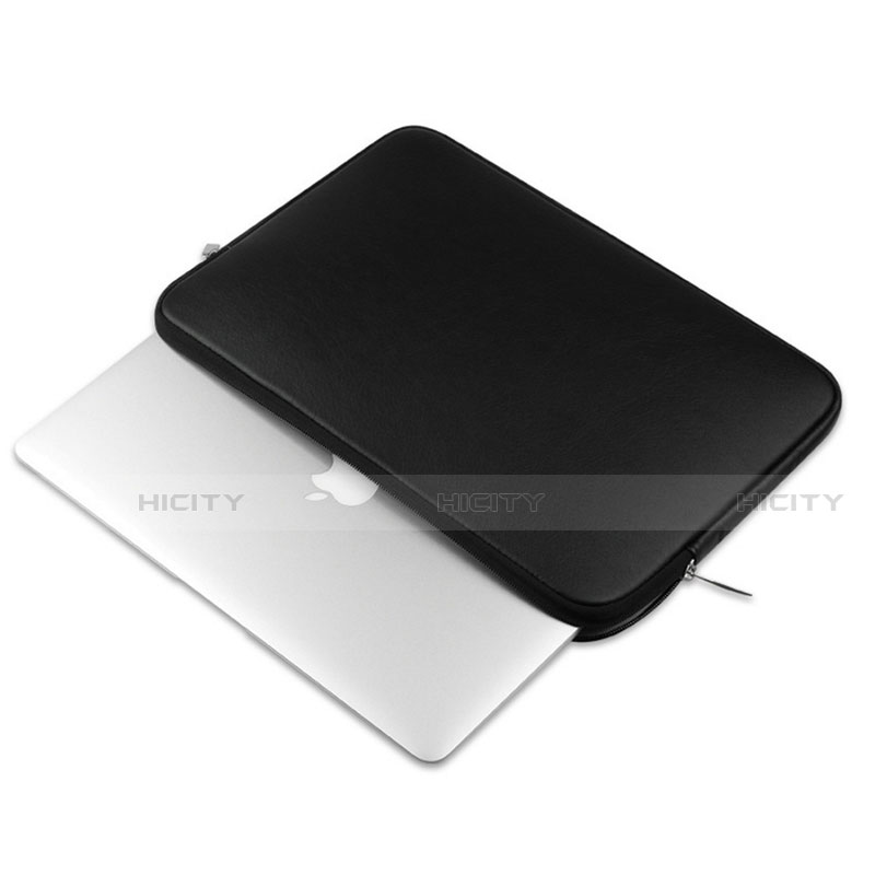 Double Pochette Housse Cuir L16 pour Apple MacBook Pro 15 pouces Retina Noir Plus