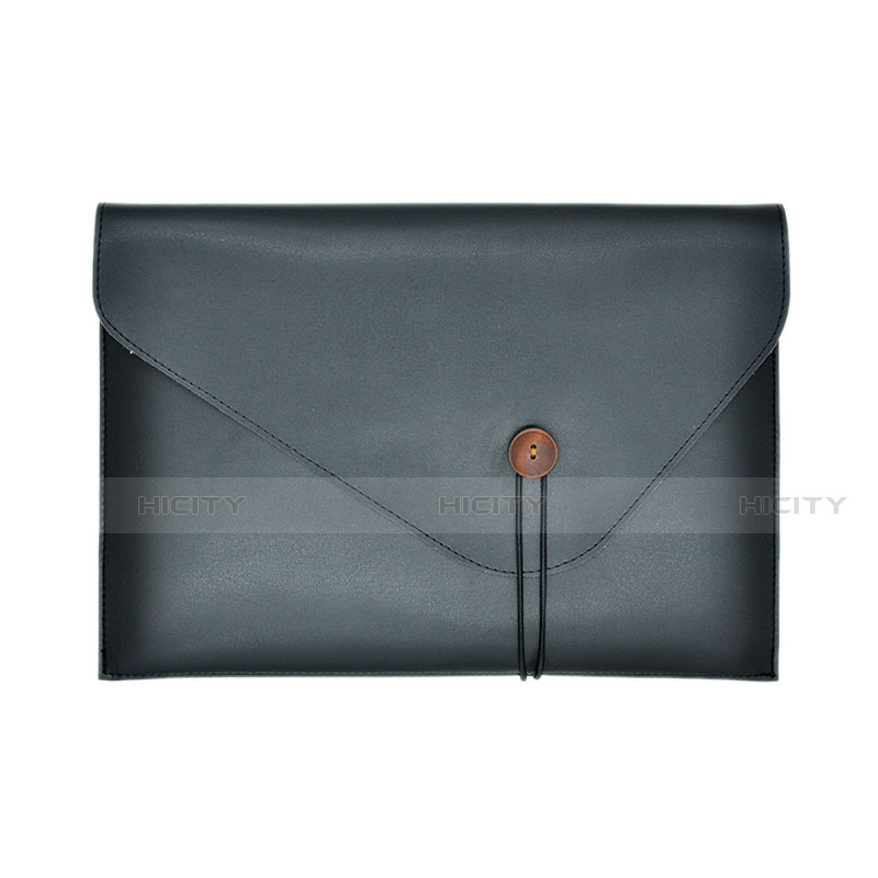 Double Pochette Housse Cuir L22 pour Apple MacBook 12 pouces Noir Plus