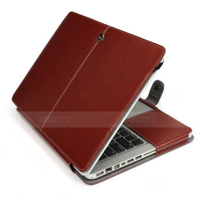 Double Pochette Housse Cuir L24 pour Apple MacBook Pro 15 pouces Marron Plus