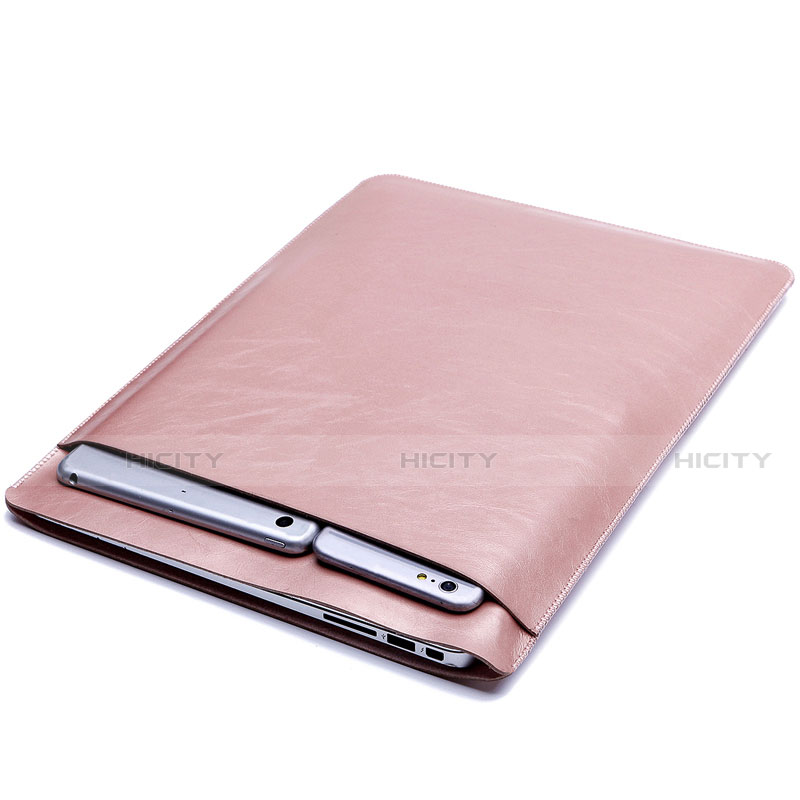 Double Pochette Housse Cuir pour Huawei Honor MagicBook 14 Or Rose Plus