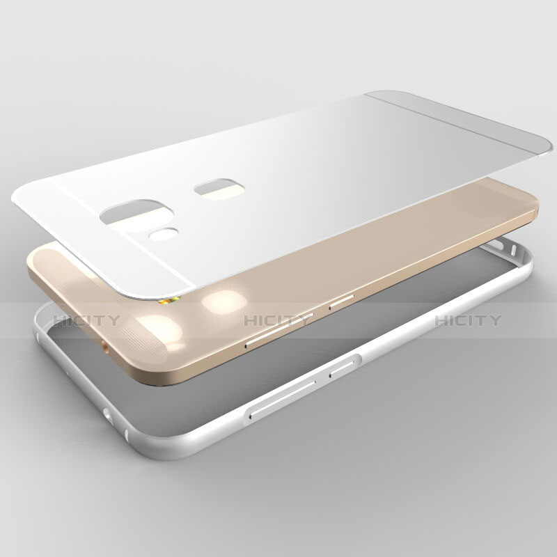Etui Bumper Luxe Aluminum Metal pour Huawei G8 Argent Plus