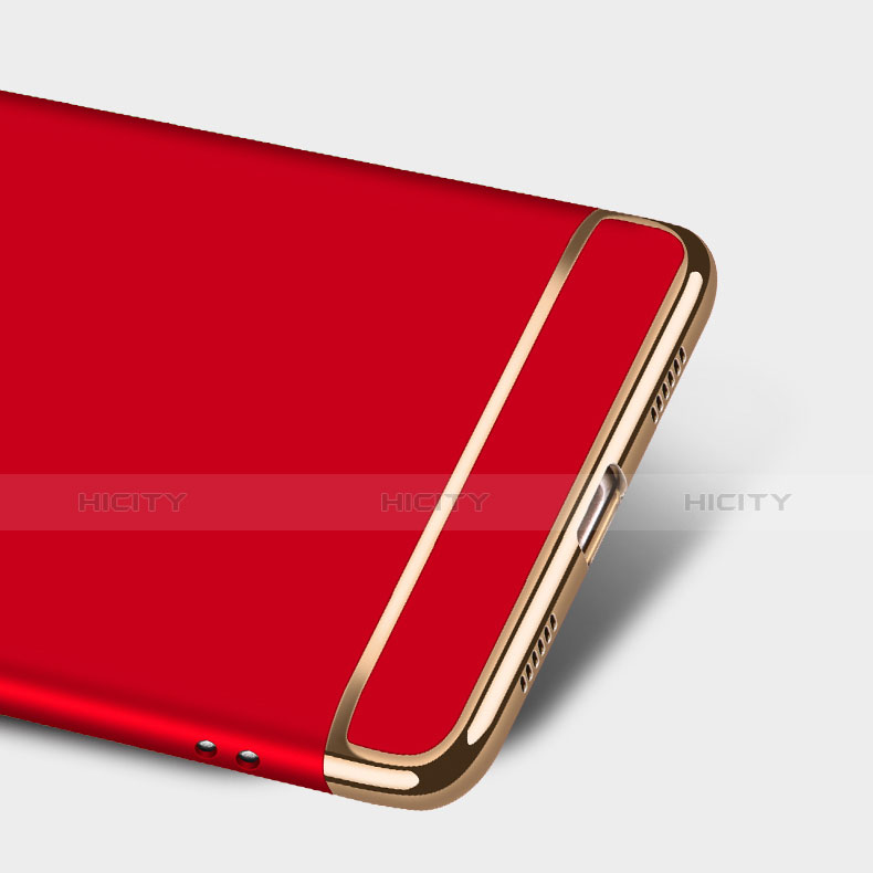 Etui Bumper Luxe Metal et Plastique avec Support Bague Anneau A02 pour Huawei GR5 (2017) Rouge Plus