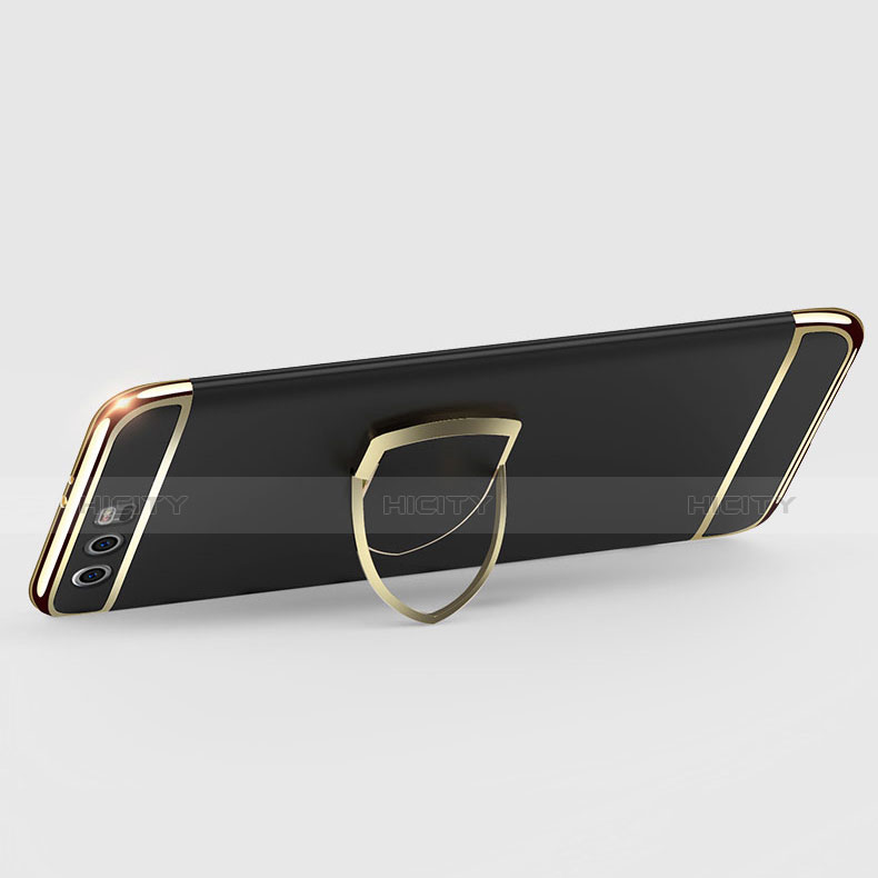 Etui Bumper Luxe Metal et Plastique avec Support Bague Anneau pour Huawei Honor 9 Noir Plus