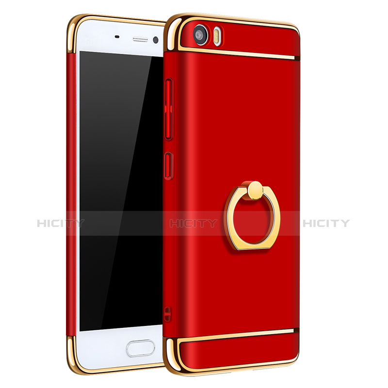 Etui Bumper Luxe Metal et Plastique avec Support Bague Anneau pour Xiaomi Mi 5 Rouge Plus