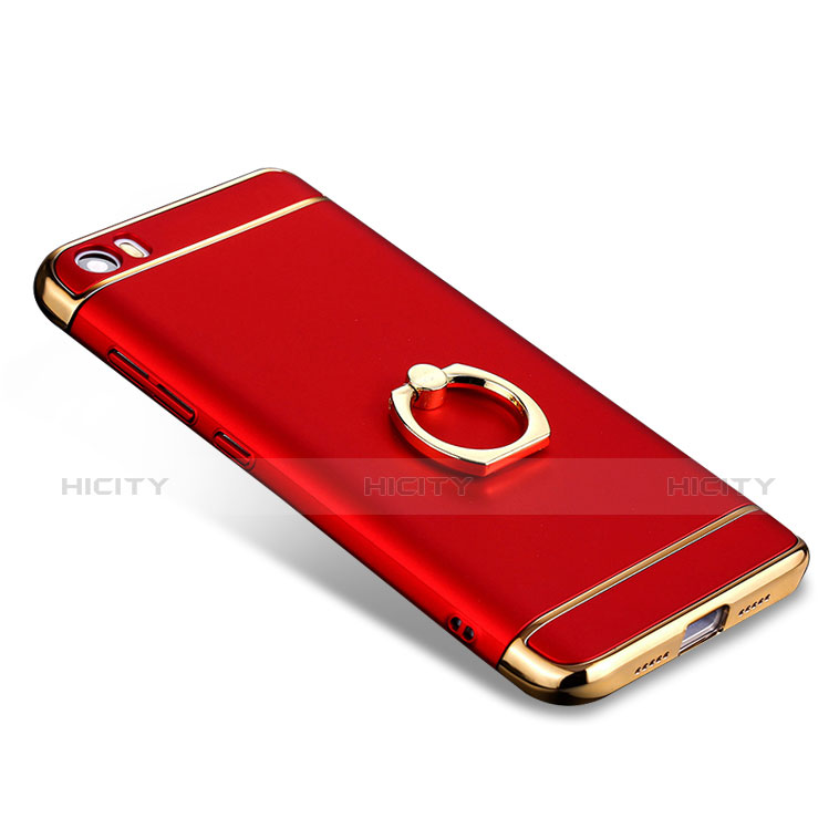 Etui Bumper Luxe Metal et Plastique avec Support Bague Anneau pour Xiaomi Mi 5 Rouge Plus