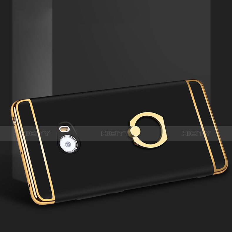 Etui Bumper Luxe Metal et Plastique avec Support Bague Anneau pour Xiaomi Mi Note 2 Special Edition Noir Plus