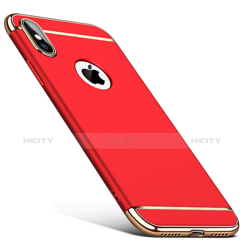 Etui Bumper Luxe Metal et Plastique C01 pour Apple iPhone Xs Max Rouge Plus