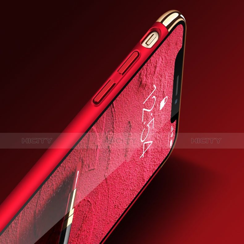 Etui Bumper Luxe Metal et Plastique C01 pour Apple iPhone Xs Max Rouge Plus