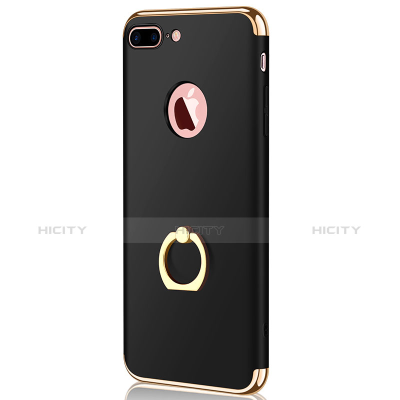 Etui Bumper Luxe Metal et Plastique F04 pour Apple iPhone 7 Plus Noir Plus