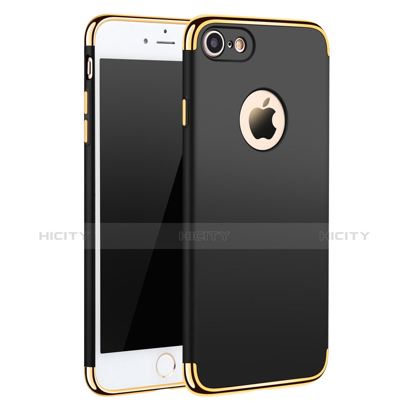 Etui Bumper Luxe Metal et Plastique M01 pour Apple iPhone 7 Noir Plus