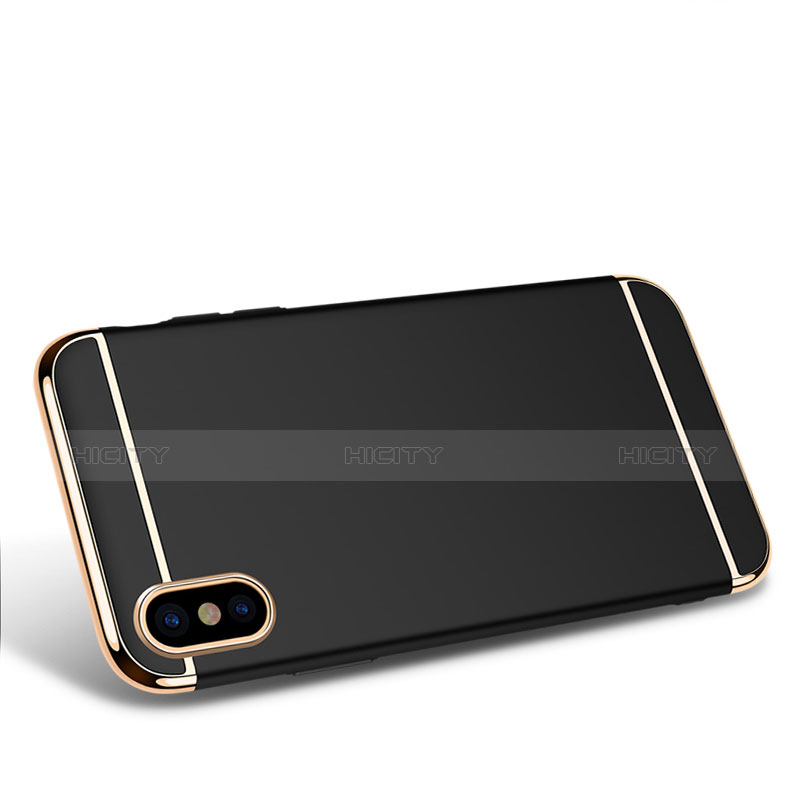 Etui Bumper Luxe Metal et Plastique M01 pour Apple iPhone Xs Max Noir Plus
