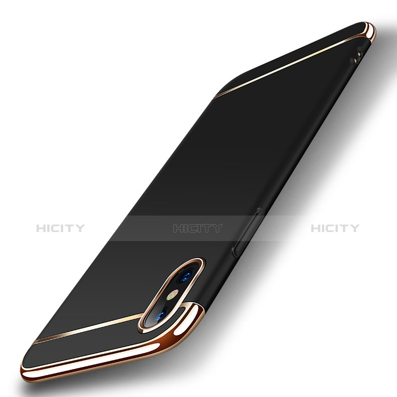 Etui Bumper Luxe Metal et Plastique M01 pour Apple iPhone Xs Noir Plus