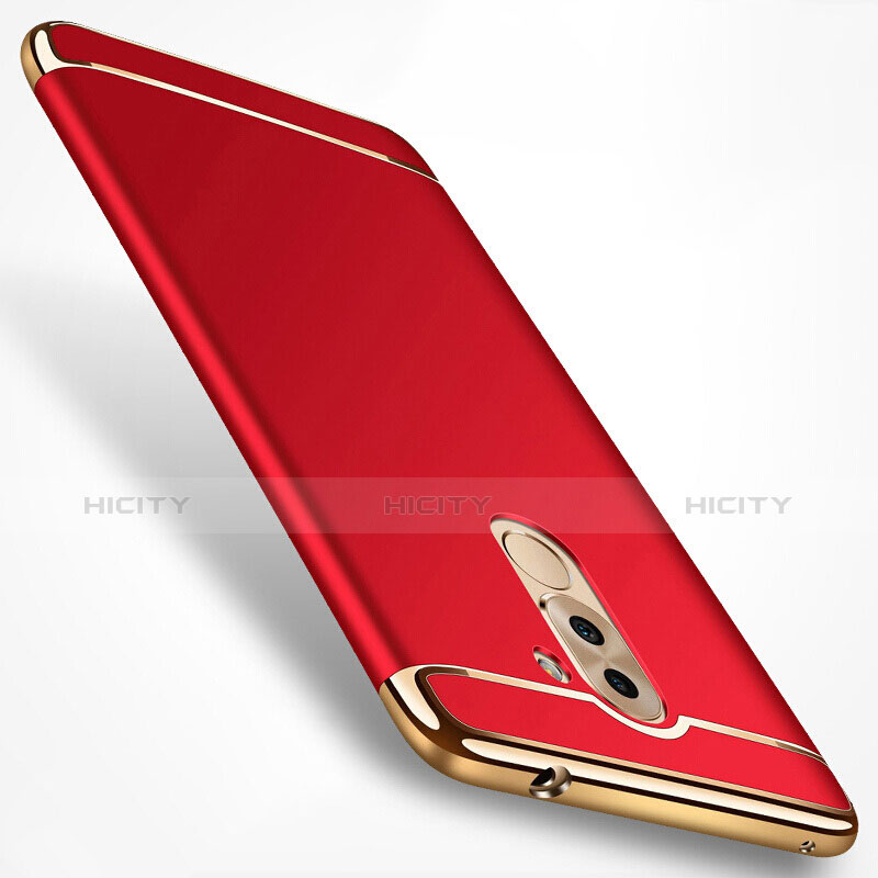 Etui Bumper Luxe Metal et Plastique M02 pour Huawei Honor 6X Pro Rouge Plus