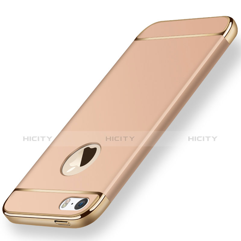 Etui Bumper Luxe Metal et Plastique pour Apple iPhone 5S Or Plus