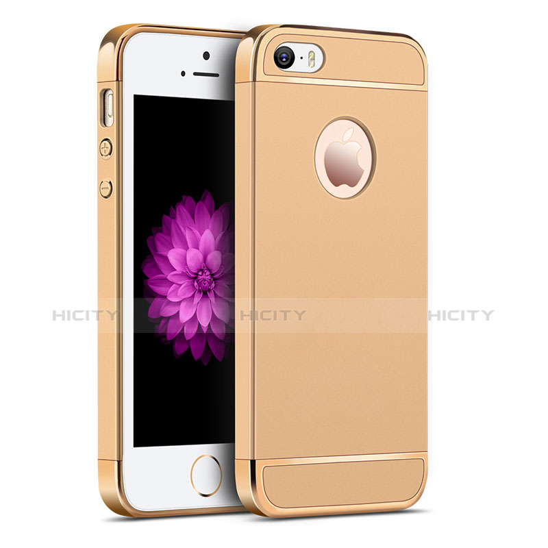 Etui Bumper Luxe Metal et Plastique pour Apple iPhone 5S Or Plus