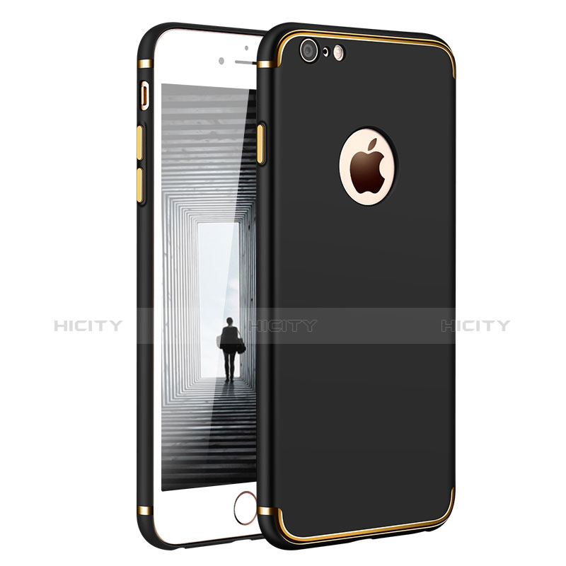Etui Bumper Luxe Metal et Plastique pour Apple iPhone 6 Plus Noir Plus