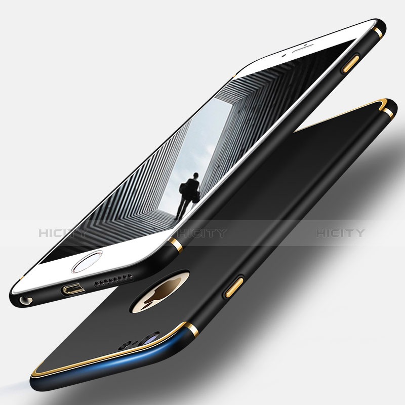 Etui Bumper Luxe Metal et Plastique pour Apple iPhone 6 Plus Noir Plus