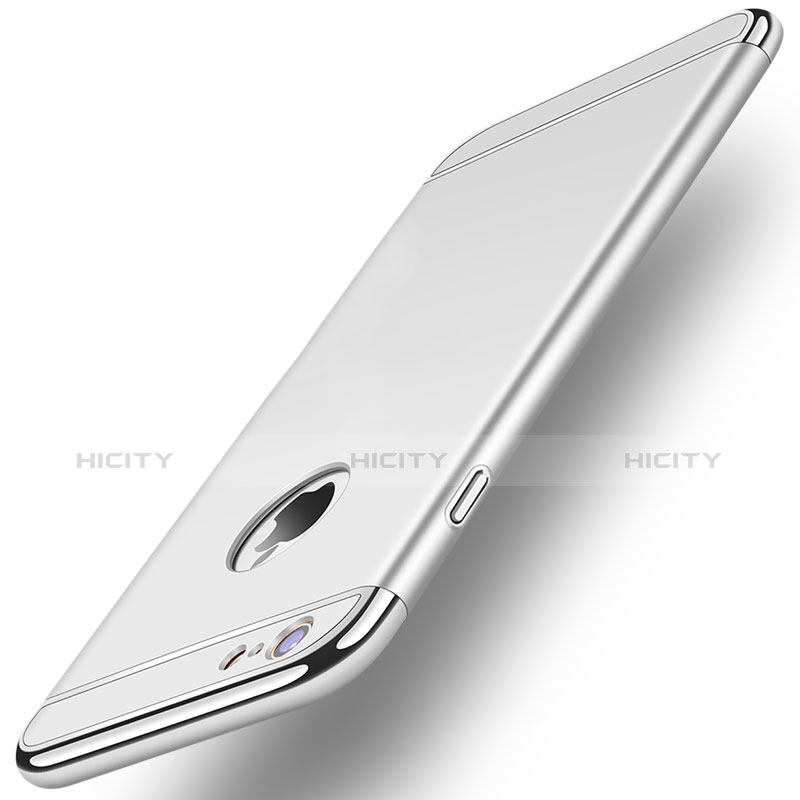Etui Bumper Luxe Metal et Plastique pour Apple iPhone 6S Argent Plus