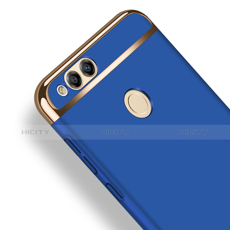 Etui Bumper Luxe Metal et Plastique pour Huawei Honor 7X Bleu Plus