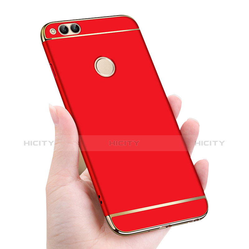 Etui Bumper Luxe Metal et Plastique pour Huawei Honor Play 7X Rouge Plus