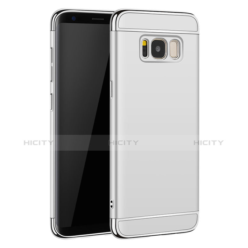 Etui Bumper Luxe Metal et Plastique pour Samsung Galaxy S8 Argent Plus