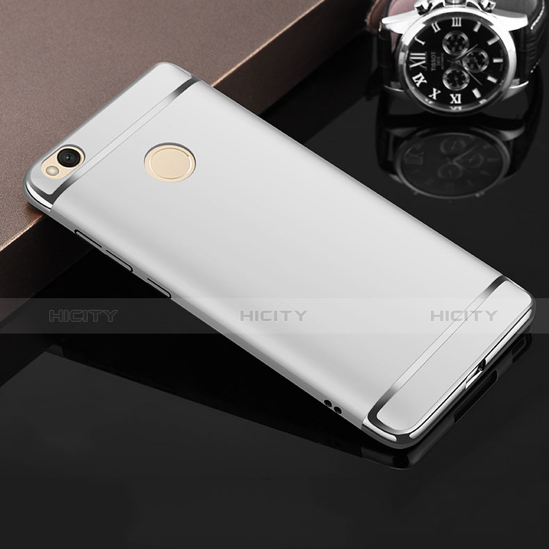 Etui Bumper Luxe Metal et Plastique pour Xiaomi Redmi 4X Argent Plus