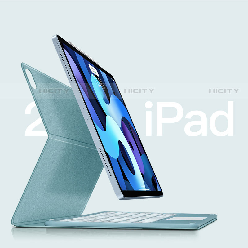 Etui Clapet Portefeuille Livre Cuir avec Clavier K01 pour Apple iPad Air 10.9 (2020) Plus