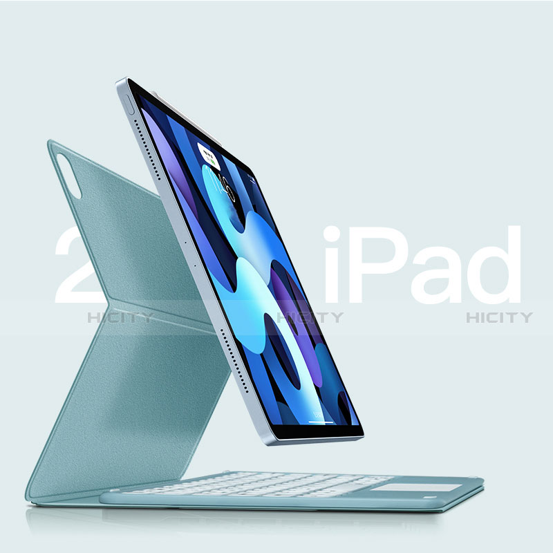 Etui Clapet Portefeuille Livre Cuir avec Clavier K01 pour Apple iPad Air 4 10.9 (2020) Plus