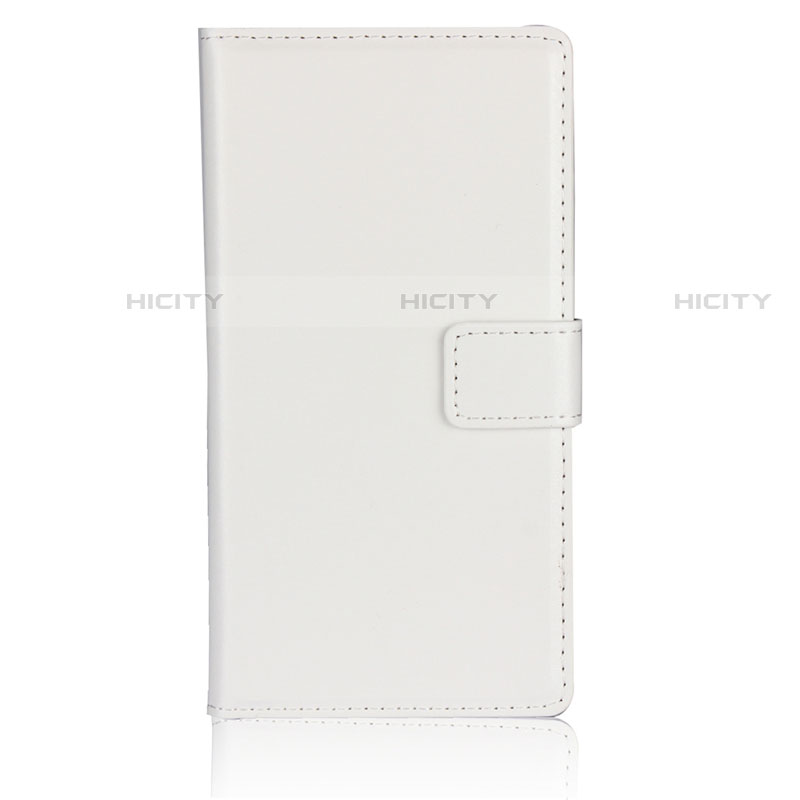 Etui Clapet Portefeuille Livre Cuir L01 pour Sony Xperia XZ1 Compact Blanc Plus