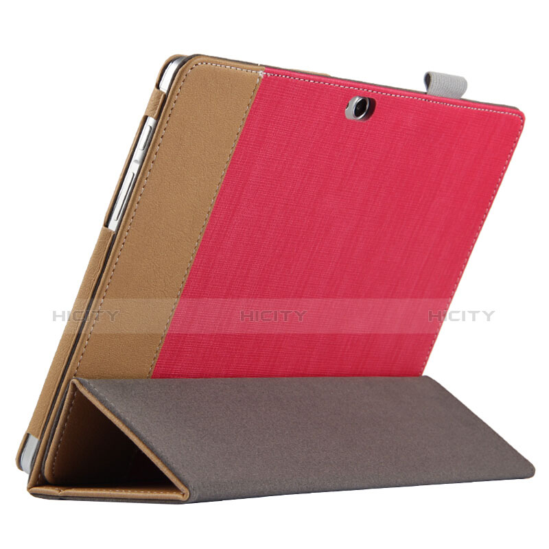Etui Clapet Portefeuille Livre Cuir L03 pour Huawei MediaPad M2 10.0 M2-A01 M2-A01W M2-A01L Rouge Plus