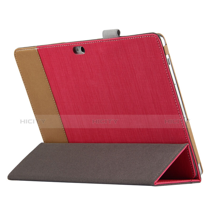 Etui Clapet Portefeuille Livre Cuir L03 pour Huawei MediaPad M2 10.0 M2-A01 M2-A01W M2-A01L Rouge Plus