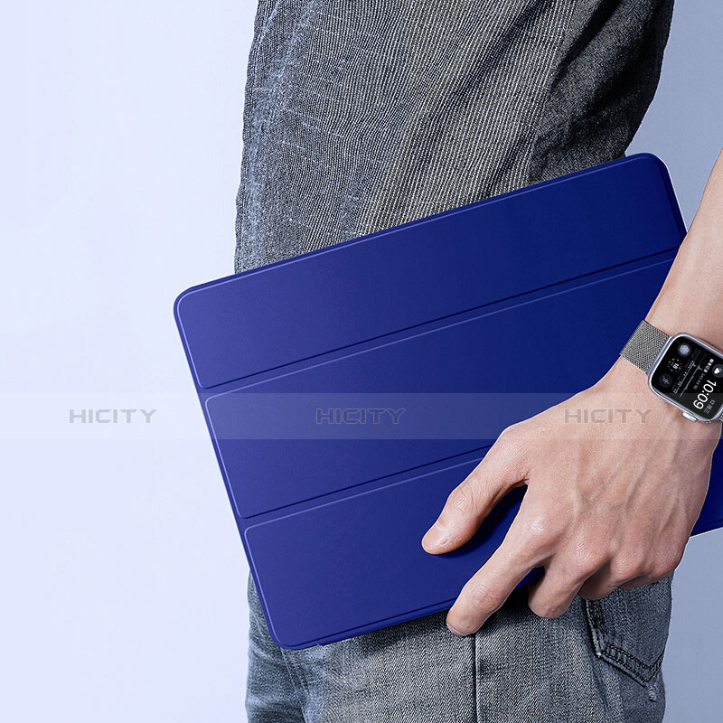 Etui Clapet Portefeuille Livre Cuir pour Apple iPad New Air (2019) 10.5 Bleu Plus