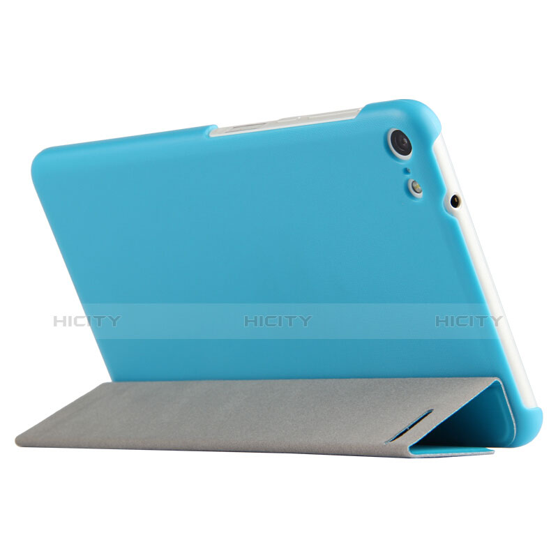 Etui Clapet Portefeuille Livre Cuir R01 pour Huawei MediaPad T2 Pro 7.0 PLE-703L Bleu Ciel Plus