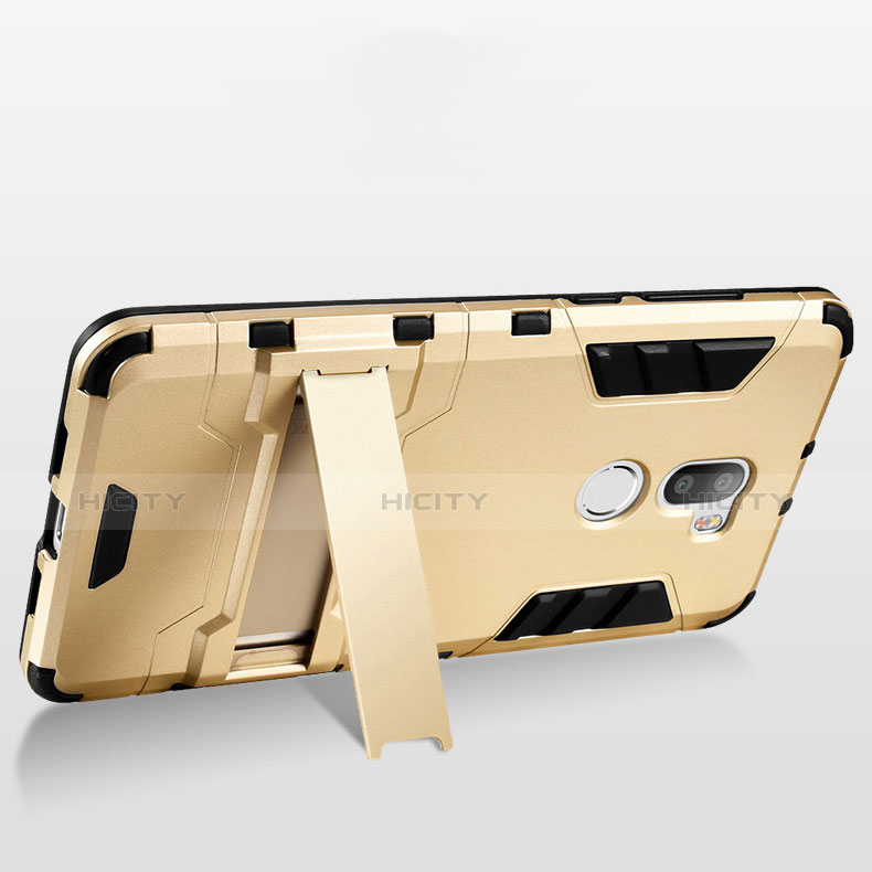 Etui Contour Silicone et Plastique Mat avec Support pour Xiaomi Mi 5S Plus Or Plus