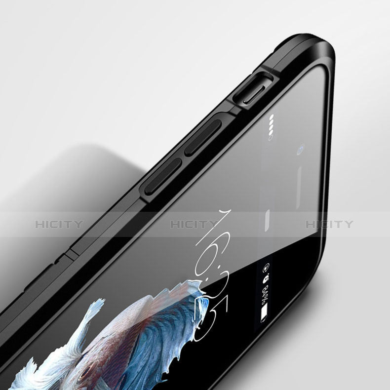 Etui Contour Silicone et Vitre Mat avec Support pour Apple iPhone 6 Plus Noir Plus