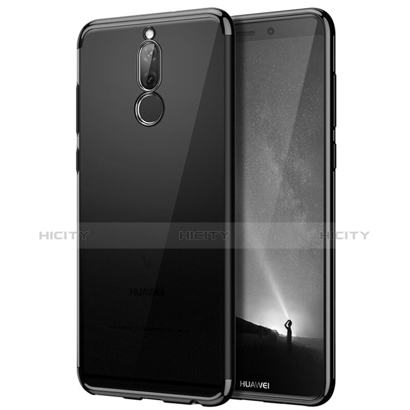Etui Contour Silicone et Vitre Transparente Mat pour Huawei Maimang 6 Noir Plus