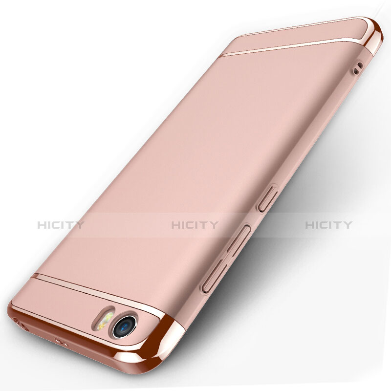 Etui Luxe Aluminum Metal pour Xiaomi Mi 5 Or Rose Plus